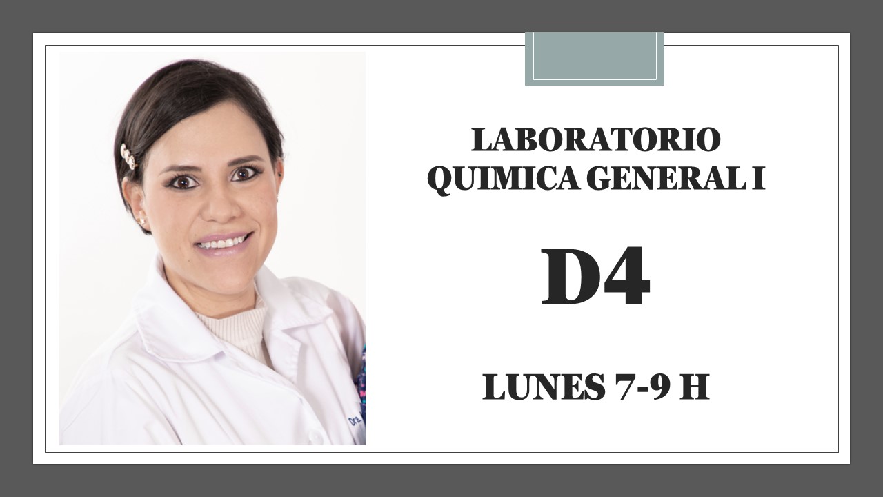 QUIMICA D4-GENERAL I