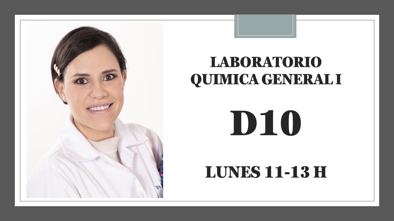 QUIMICA D10-GENERAL I 