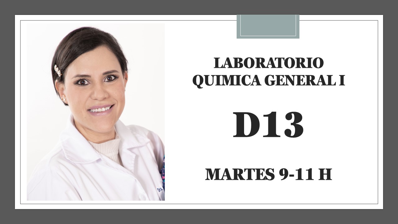 QUIMICA D13-GENERAL I